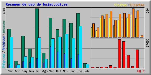 Resumen de uso de bajas.sdi.es